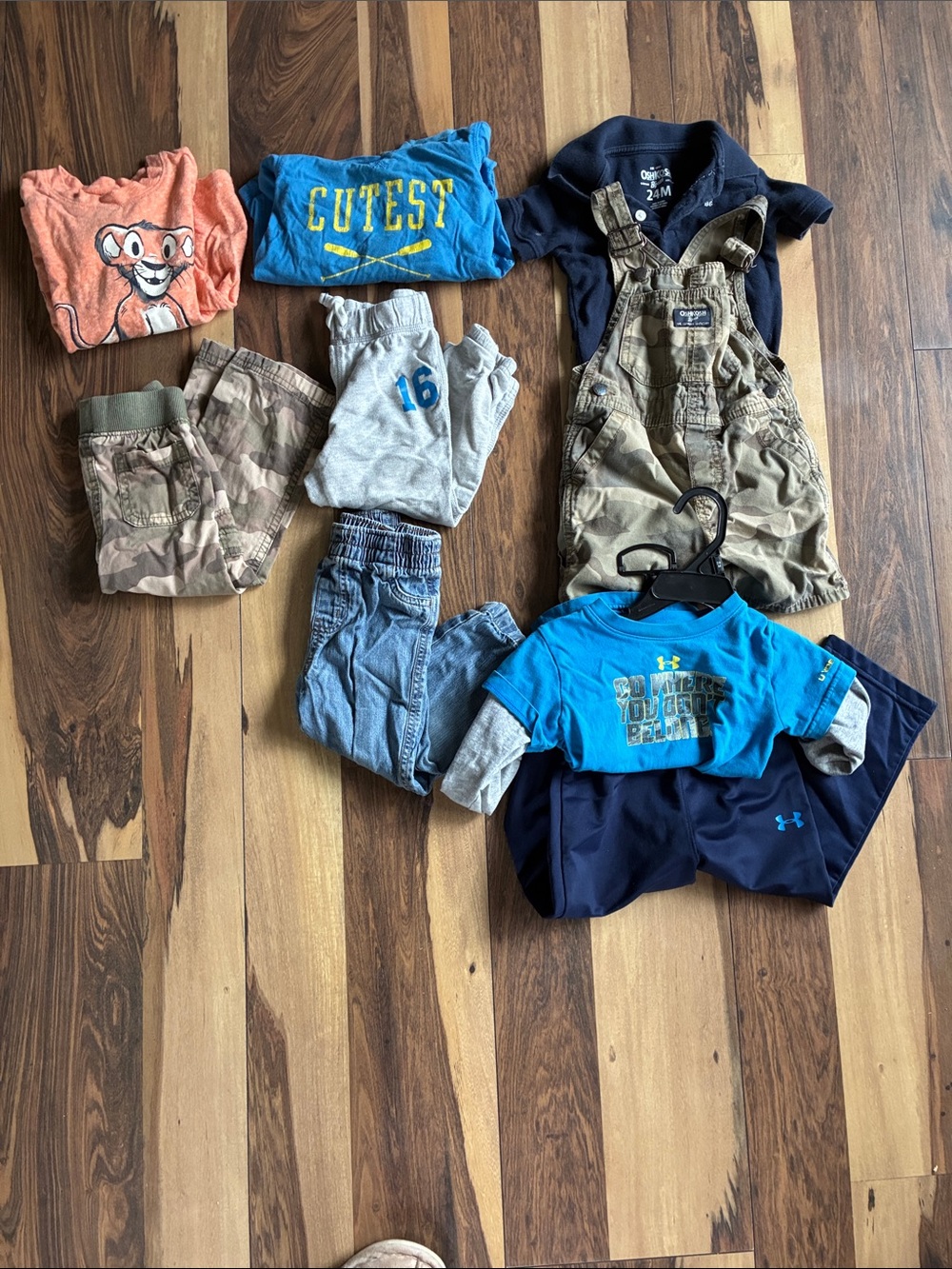 Under Armour Blue Layered-Look Active Tee for Kids